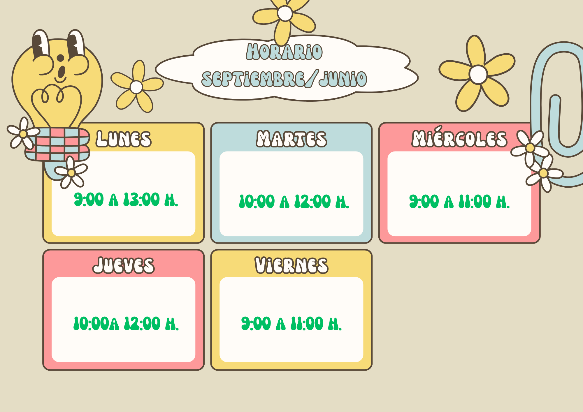 HORARIO SECRETARÍA septiembre-junio